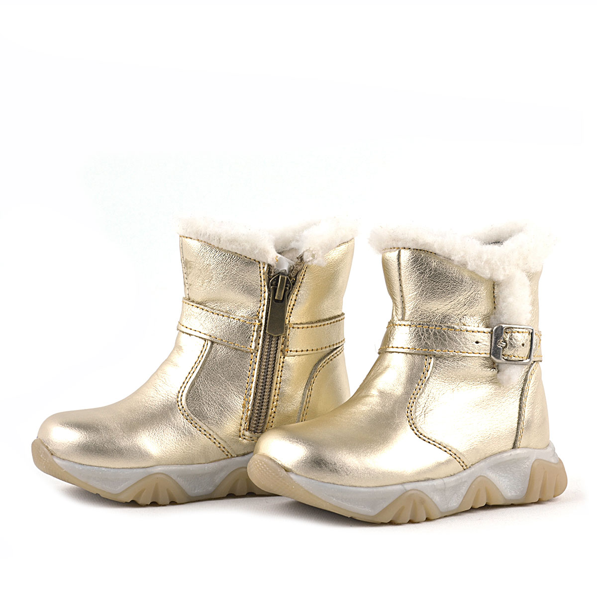 Rakerplus Deriden Parlak Altın Rengi Bebek ve Çocuk Bot